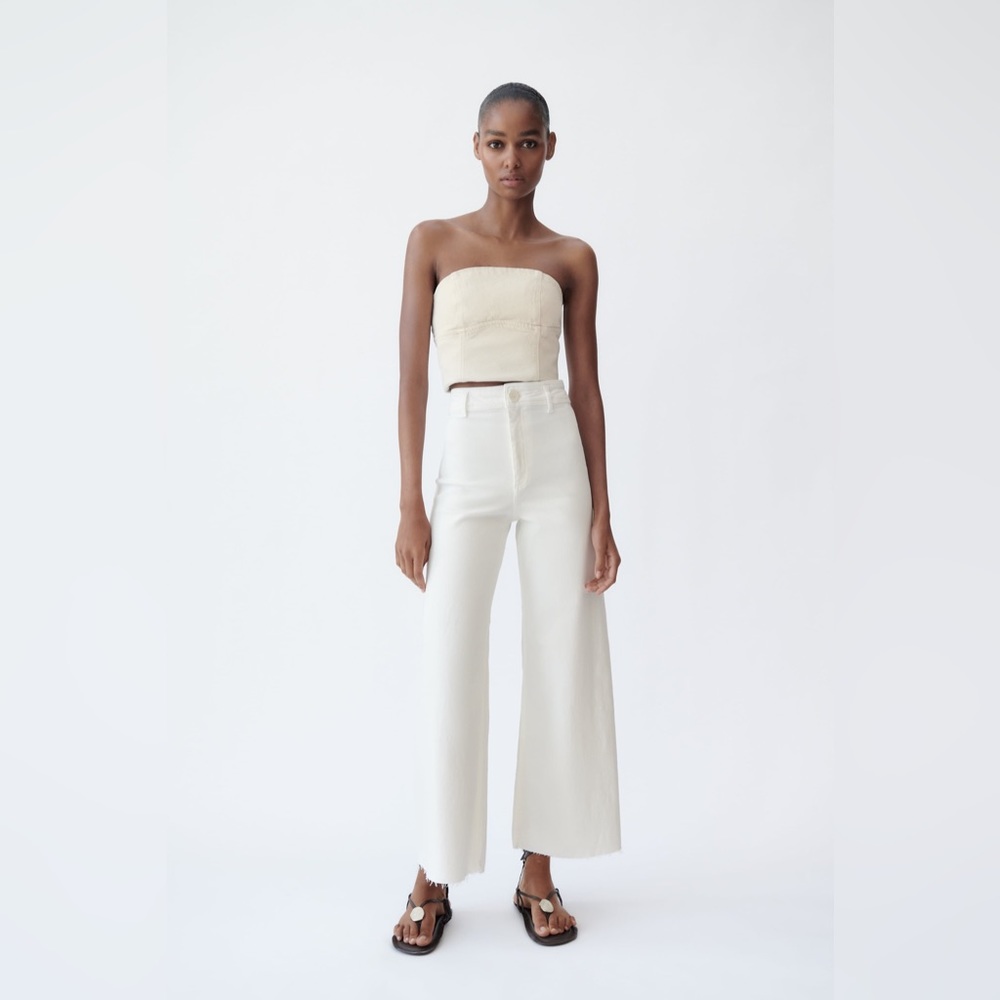 Zara High-Waisted Sailor Straight Jeans